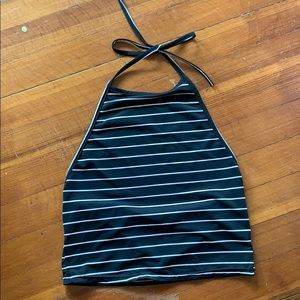 Black and white stripes top